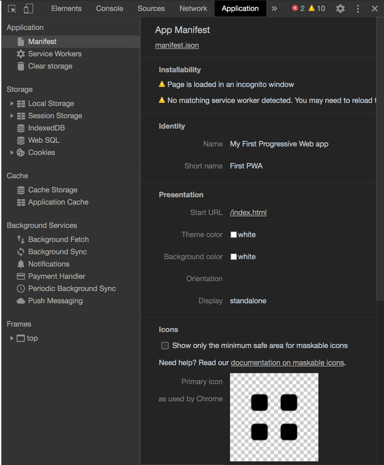 Application Manifest