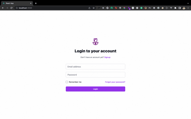 login page