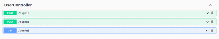 User Controller Endpoints