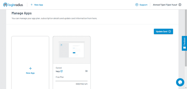 LoginRadius App Screen