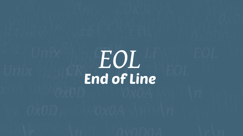 EOL or End of Line or newline ascii character