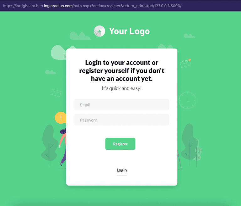 LoginRadius Login Page
