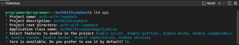 Creating a loopback project