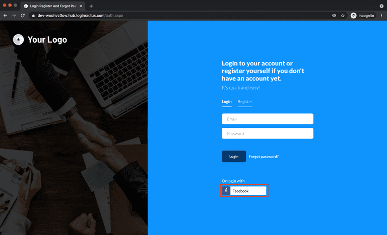 Added Facebook as an loginmethod