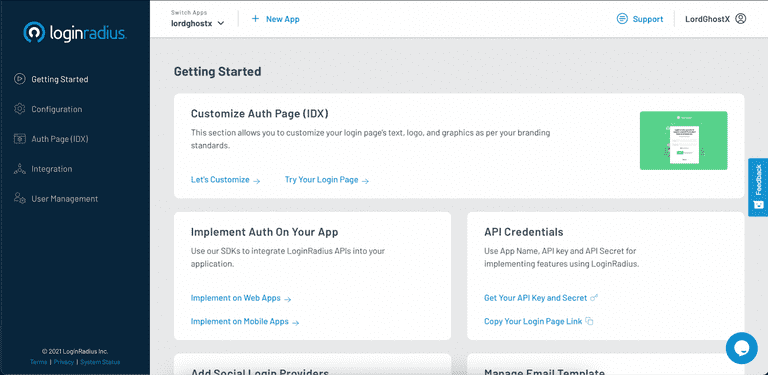 LoginRadius Dashboard
